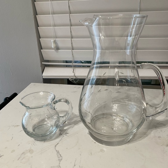 Set of Two Princess House Pitchers